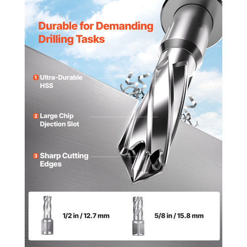 Magnetic Drill 1200W 2810 lbf Magnetic Drill Press 1,6 in Boring Diameter Yellow