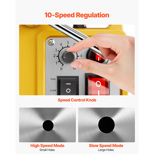Magnetic Drill 1200W 2810 lbf Magnetic Drill Press 1,6 in Boring Diameter Yellow