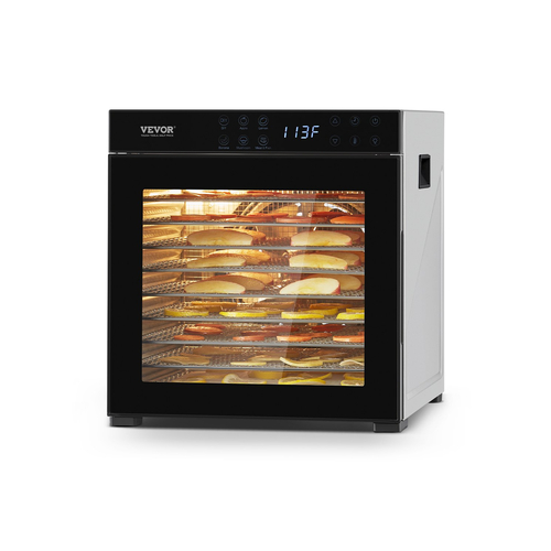 VEVOR 10 Trays Μηχανή αφυδάτωσης τροφίμων από ανοξείδωτο ατσάλι 1000W Jerky Fruit Drying