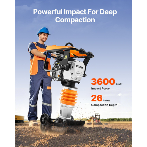 VEVOR 6,5 HP 196 cc Τετρα-ελατήρια Jumping Jack Vibratory Rammer Tamper Compactor
