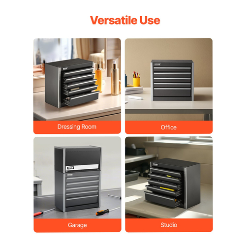 VEVOR Tool Box 8,6 ιντσών Φορητό μεταλλικό κουτί εργαλείων με 5 συρτάρια Tool Organizer