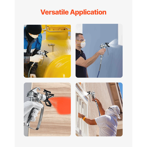 Πιστόλι βαφής VEVOR Airless 3600PSI Πιστόλι ψεκασμού υψηλής πίεσης χωρίς αέρα 517 Συμβουλή