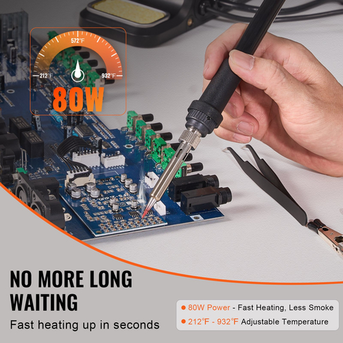 VEVOR Soldering Iron Station 80W LED Κιτ σταθμού συγκόλλησης Χέρια βοήθειας