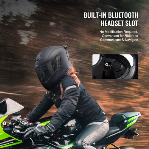 Κράνος μοτοσυκλέτας VEVOR Full Face Κράνος Motocross με υποδοχή Bluetooth