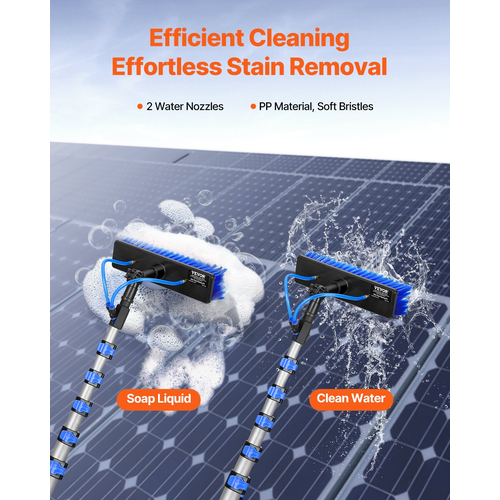 VEVOR Water Fed Pole Kit 11m Solar Panel Cleaning Pole with επεκτεινόμενη λαβή