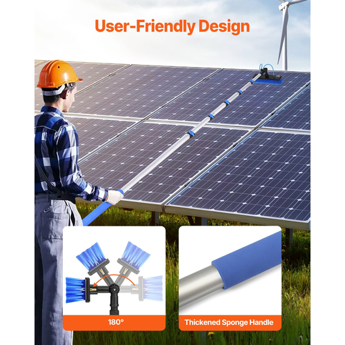 VEVOR Water Fed Pole Kit 11m Solar Panel Cleaning Pole with επεκτεινόμενη λαβή