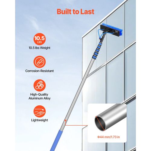 VEVOR Water Fed Pole Kit 11m Solar Panel Cleaning Pole with επεκτεινόμενη λαβή