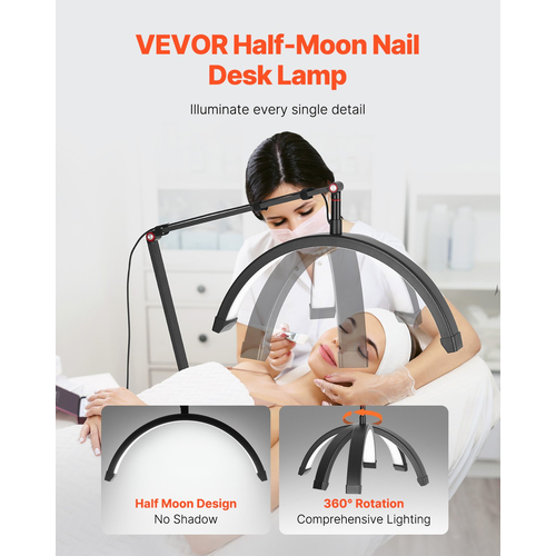 Φωτιστικό γραφείου νυχιών 20 W Κλιπ σε Half Moon Lash Light με θήκη τηλεφώνου τοξωτό LED