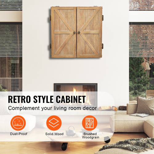 Επίσημο μέγεθος καμπίνας VEVOR Solid Wood Dartboard (Δεν περιλαμβάνεται το Dartboard)
