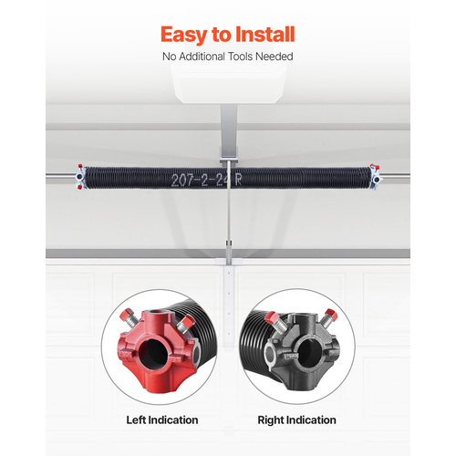 VEVOR Garage Door Torsion Springs Ζεύγος 0,207 x 2 x 24 ιντσών με ράβδους περιέλιξης