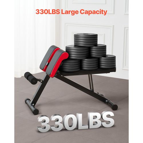 VEVOR Roman Chair Back Extension Πάγκος Hyperextension Ρυθμιζόμενο Αναδιπλούμενο Γυμναστήριο
