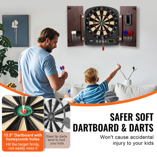 VEVOR Σετ Dartboard και ντουλάπι Ολοκληρωμένο με όλα τα αξεσουάρ Εύκολη συναρμολόγηση