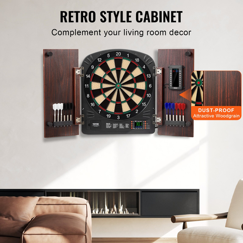 VEVOR Σετ Dartboard και ντουλάπι Ολοκληρωμένο με όλα τα αξεσουάρ Εύκολη συναρμολόγηση