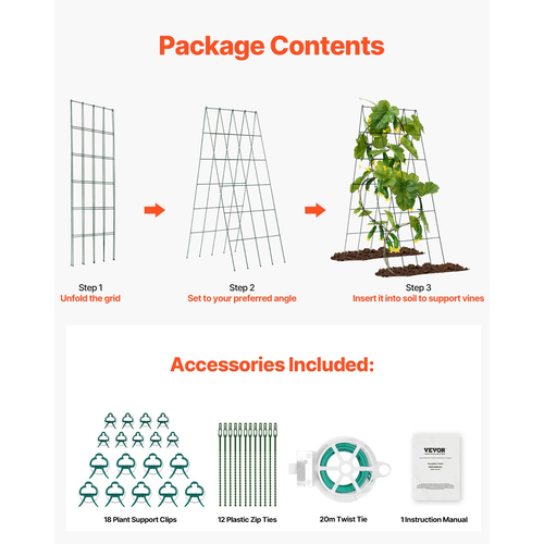 Πτυσσόμενο μεταλλικό καφασωτό κήπου VEVOR A-Frame Cucumber Trellis 39" x 32