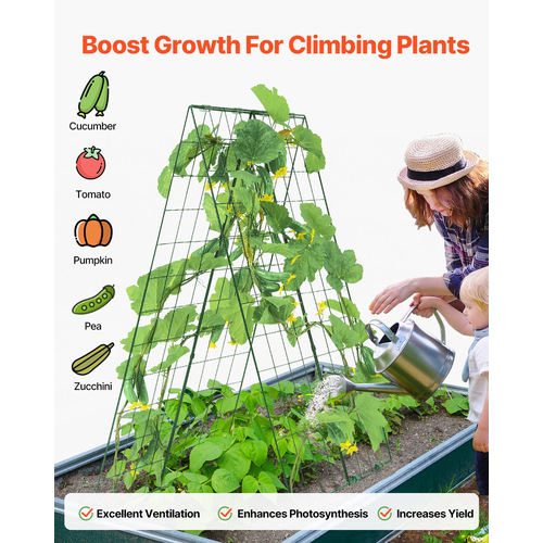 Πτυσσόμενο μεταλλικό καφασωτό κήπου VEVOR A-Frame Cucumber Trellis 46" x 32