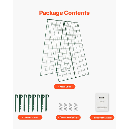 Πτυσσόμενο μεταλλικό καφασωτό κήπου VEVOR A-Frame Cucumber Trellis 46" x 32