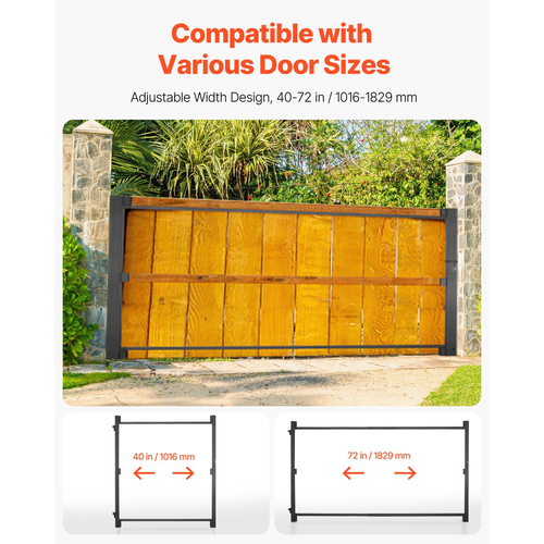 VEVOR Gate Building Kit Ταιριάζει 40 έως 72 σε μεγάλα ανοίγματα 4 έως 5 πόδια ψηλό φράχτη