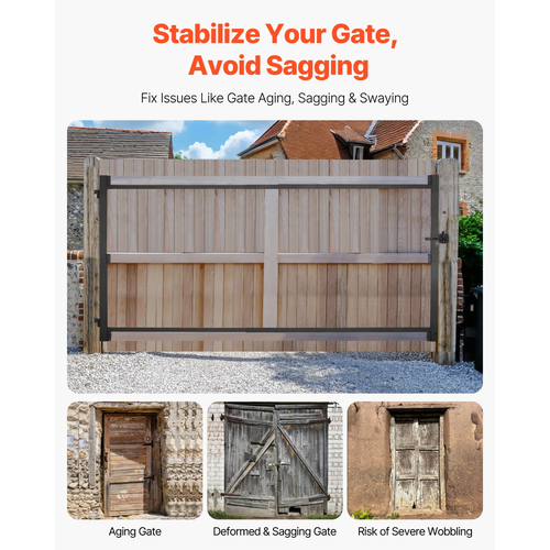 VEVOR Gate Building Kit Ταιριάζει 60 έως 96 σε μεγάλα ανοίγματα 4 έως 5 πόδια ψηλό φράχτη