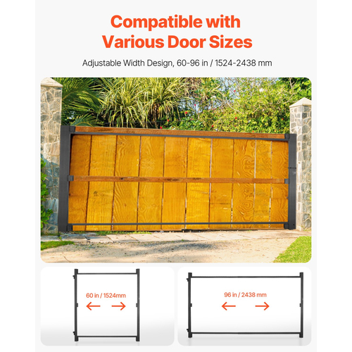VEVOR Gate Building Kit Ταιριάζει 60 έως 96 σε μεγάλα ανοίγματα 6 έως 7 πόδια ψηλός φράχτης