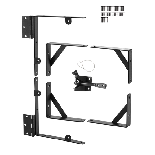 Γωνιακό στήριγμα πύλης VEVOR Anti Sag Gate Frame Hardware Kit Iron Black