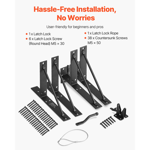 Γωνιακό στήριγμα πύλης VEVOR Στήριγμα Anti Sag Gate Frame Kit Hardware for Stable Gate
