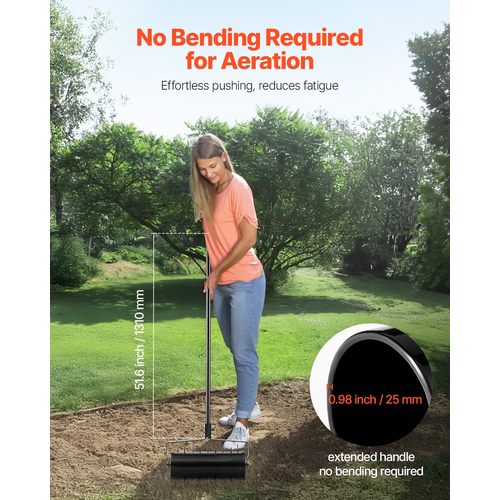 VEVOR Rolling Lawn Aerator 18" Heavy-Duty Rolling Aerator Lawn Lawn