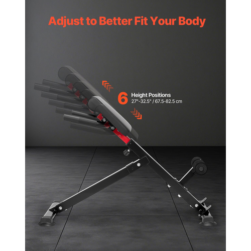 VEVOR Roman Chair Back Extension Πάγκος Hyperextension Ρυθμιζόμενο Αναδιπλούμενο Γυμναστήριο