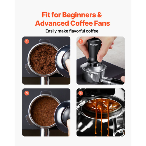 VEVOR 51mm Espresso Tamper από ανοξείδωτο ατσάλι Coffee Tamper με ελατήριο