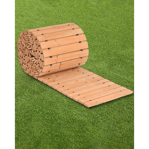 VEVOR 16 ft L x 17 in W Straight Wooden Garden Pathway Roll Out Garden Walkway