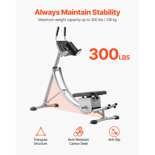 VEVOR AB Workout Machine Equipment Home Gym Core Abdominal Trainers Ρυθμιζόμενοι