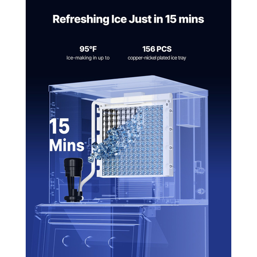 VEVOR Commercial Ice Maker 360 lbs/Day Self-Cleaning Ice Machine - Head Only