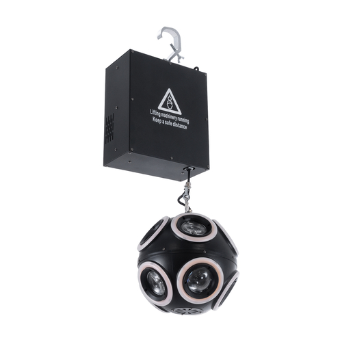 GloboStar® 51197 LIFT BALL Επαγγελματικό Φωτιστικό Ειδικών Εφέ Φ25cm KINETIC BALL MATRIX PIXEL Super BEAM Light CREE LED 4in1 300W - 10 x 20W LED COB Chips RGBW & 10 x 20W LED COB Chips Ultra Gold Warm White 2200K - Μέγιστο Μήκος Ανύψωσης 6 Μέτρα - AC 220V-240V DMX512 Display on Body - Μαύρο - Μ26 x Π6.5 x Υ32cm - 2 Χρόνια Εγγύση
