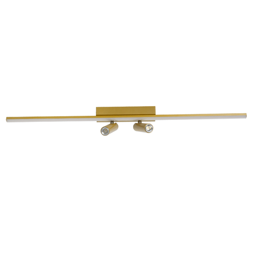 GLOBOSTAR® BARETTI 61228 Φωτιστικό Οροφής Linear Design LED CCT με Κινούμενα Σποτ LED Downlight 24W 2688lm 160° & 45° AC 220-240V IP20  - Εναλλαγή Φωτισμού μέσω Διακόπτη On/Off All In One Ψυχρό 6000k+Φυσικό 4500k+Θερμό 2700k - Μ80 x Π5.5 x Υ5 cm - Χρυσό - 3 Χρόνια Εγγύηση