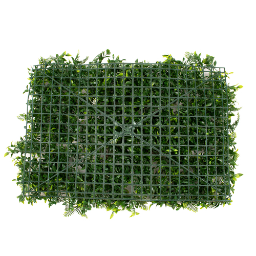 GloboStar® 78407 Artificial - Συνθετικό Τεχνητό Διακοσμητικό Πάνελ Φυλλωσιάς - Κάθετος Κήπος Ίληξ - Νάνος Φτέρη - Κοράλι - Κουφέα Πράσινο Μ60 x Υ40 x Π10cm