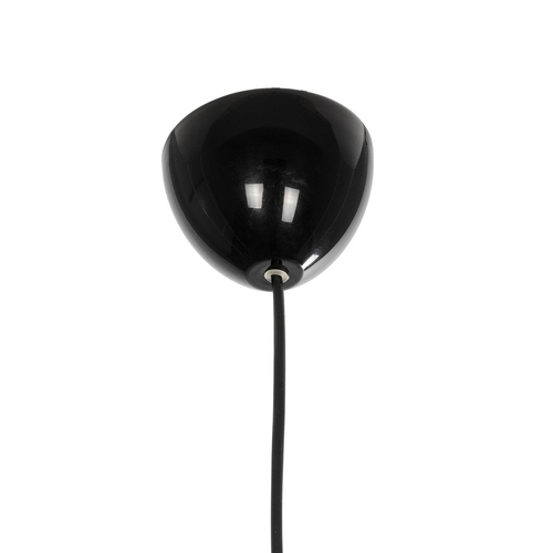 GloboStar® DOMINIC 202-0031 Μοντέρνο Κρεμαστό Φωτιστικό Καπέλο Μονόφωτο 1 x E27 IP20 Μαύρο Πλαστικό - Μ30 x Π30 x Υ70cm
