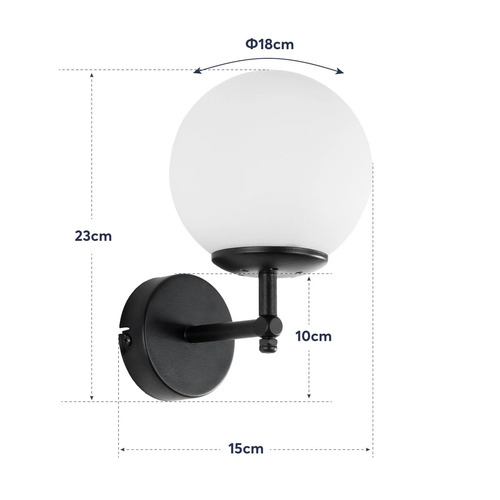 GloboStar® DALPH 203-0029 Vintage Επιτοίχιο Φωτιστικό Απλίκα Μονόφωτο 1 x E27 IP20 Χρυσό Μέταλλο με Λευκό Γυαλί - M18 x Π15 x Υ23cm