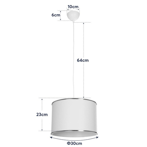GloboStar® ELECTRA 203-0110 Μοντέρνο Κρεμαστό Φωτιστικό Καπέλο Μονόφωτο 1 x E27 IP20 Mπεζ Ύφασμα με Χρυσό Μέταλλο - Μ30 x Π30 x Υ23cm