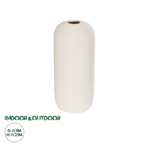 GloboStar® Artificial Garden BLANCO 21247 Διακοσμητική Κεραμική Γλάστρα Γκρι Π18 x Μ18 x Υ16 cm