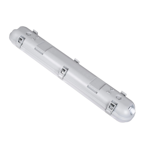 GLOBOSTAR® EMERGANO 60179 60cm Γραμμικό Βιομηχανικό Φωτιστικό Tri-Proof Τεχνολογίας Emergency με Ενσωματωμένη Μπαταρία Li-Ion 3.7V 2600mAH & Αυτονομία 3 Ώρες LED 24W 2880lm 120° AC 220-240V Αδιάβροχο IP65 Ψυχρό Λευκό 6000K - LUMILEDs SMD Chip & TÜV SÜD Driver - Γκρι με Γαλακτερό Κάλυμμα Πλαστικό PC - Μ60 x Π10.5 x Υ8cm - 5 Χρόνια Εγγύση