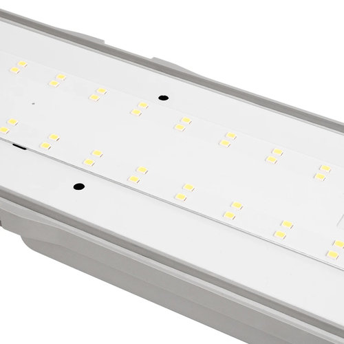 GLOBOSTAR® EMERGANO 60179 60cm Γραμμικό Βιομηχανικό Φωτιστικό Tri-Proof Τεχνολογίας Emergency με Ενσωματωμένη Μπαταρία Li-Ion 3.7V 2600mAH & Αυτονομία 3 Ώρες LED 24W 2880lm 120° AC 220-240V Αδιάβροχο IP65 Ψυχρό Λευκό 6000K - LUMILEDs SMD Chip & TÜV SÜD Driver - Γκρι με Γαλακτερό Κάλυμμα Πλαστικό PC - Μ60 x Π10.5 x Υ8cm - 5 Χρόνια Εγγύση