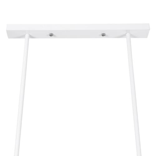 GloboStar® REGAL 01010 Vintage Φωτιστικό Οροφής Ράγα Τρίφωτο 3 x E27 IP20 Λευκό Μέταλλο - Μ110 x Π26 x Υ75cm
