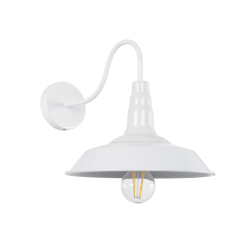 GloboStar® SORD 01066 Vintage Επιτοίχιο Φωτιστικό Απλίκα Μονόφωτο 1 x E27 IP20 Λευκό Μέταλλο - Μ26 x Π37 x Υ24cm GloboStar® SORD 01066 Vintage Επιτοίχιο Φωτιστικό Απλίκα Μονόφωτο 1 x E27 IP20 Λευκό Μέταλλο - Μ26 x Π37 x Υ24cm