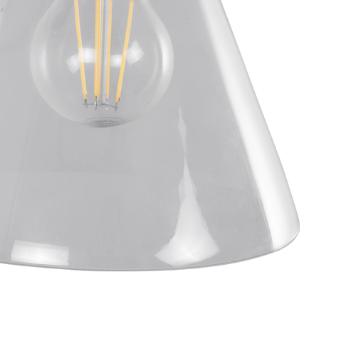 Globostar® LYDIA 01074 Vintage Επιτοίχιο Φωτιστικό Απλίκα Μονόφωτο 1 x E27 IP20 Μαύρο & Χρυσό Μέταλλο με Διάφανο Γυαλί - Μ18 x Π28 x Υ25cm