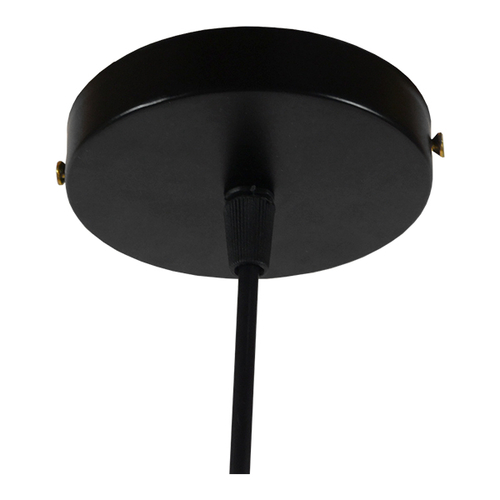 GloboStar® CANARIO 01107 Vintage Κρεμαστό Φωτιστικό Πλέγμα Μονόφωτο 1 x E27 IP20 Μαύρο Μέταλλο - Μ28 x Π28 x Υ47cm