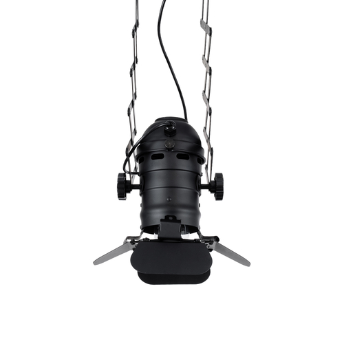 GloboStar® BROADWAY 01140 Vintage Φωτιστικό Οροφής Πλέγμα Μονόφωτο 1 x E27 IP20 Μαύρο Μέταλλο - Μ28 x Π25 x Υ100cm