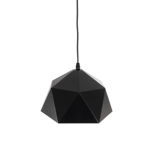 GloboStar® HEXAGON 01194 Μοντέρνο Κρεμαστό Φωτιστικό Καμπάνα Μονόφωτο 1 x E27 IP20 Μαύρο & Χρυσό Μέταλλο - Μ25 x Π25 x Υ15cm