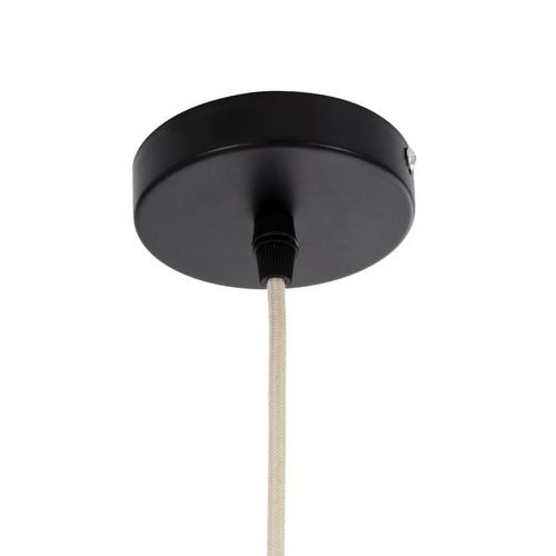 GloboStar® BAHAMAS 01202 Boho Κρεμαστό Φωτιστικό Καμπάνα Μονόφωτο 1 x E27 IP20 Μπεζ Ξύλο - Μ30 x Π30 x Υ40cm