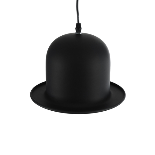 GloboStar® CHARLO 01214 Vintage Κρεμαστό Φωτιστικό Καμπάνα Μονόφωτο 1 x E27 IP20 Μαύρο & Χρυσό Μέταλλο - Μ26 x Π26 x Υ16cm