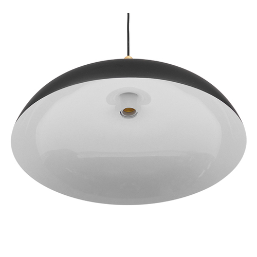 GloboStar® VALLETE 01258 Μοντέρνο Κρεμαστό Φωτιστικό Καμπάνα Μονόφωτο 1 x E27 IP20 Μαύρο Μέταλλο με Μπεζ Ξύλο - Μ45 x Π45 x Υ27cm