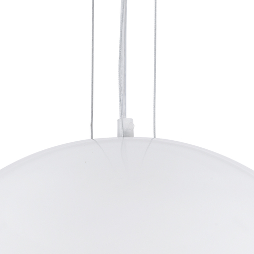 GloboStar® SERENIA 01271 Μοντέρνο Κρεμαστό Φωτιστικό Καμπάνα Μονόφωτο 1 x E27 IP20 Λευκό Μέταλλο με Λευκό Γύψο - Μ60 x Π60 x Υ30cm